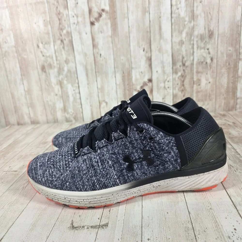 Under Armour Charged Bandit 3 Mens Running Shoes Black White 1295725-100 Size 13